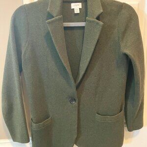 Heather Loden J. Crew Schoolboy Sweater Blazer Shacket XSP